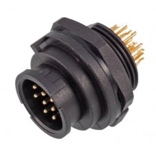 Герметичний роз'єм E10B-P10-PWB панельна вилка на гайку