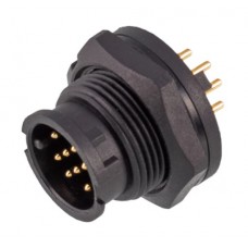 Герметичний роз'єм E10B-P10-PPF панельна вилка на гайку