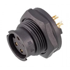 Герметичний роз'єм E10B-S12-PWF панельна розетка на гайку