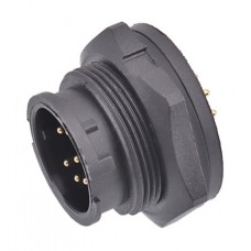 Герметичний роз'єм E13B-P4B-PPF панельна вилка на гайку