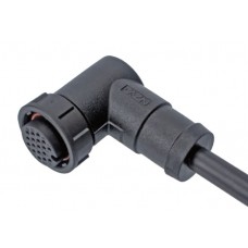 Герметичний роз'єм E16B-S3-MWD-1PV кутова кабельна розетка