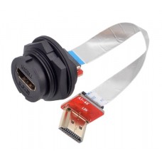 Герметичний роз'єм HDMI E16T - F H8 - PRF / M H8 - NRD - 1 FFC