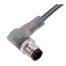 Герметичний роз'єм M12-P3A-MWD-1PV-LN3 кутова кабельна вилка