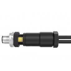 Герметичний роз'єм M12-P4A-PLA-1T2 кабельна вилка