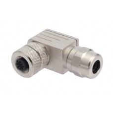 Герметичний роз'єм M12-S5B-GLD-P9 кутова кабельна розетка