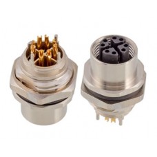 Гніздо М12 для монтажу на панель