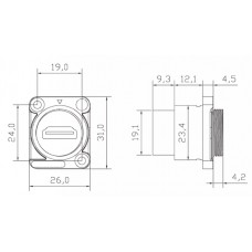 Герметичний роз'єм A HDMI-WP-B