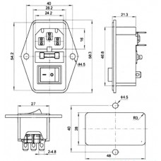 Роз'єм живлення AC-014 Роз'єм живлення AC-014