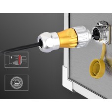 Герметичний роз'єм RJ45 DH-24-J/RJ45/213/SX-43-101 панельна розетка на гайку