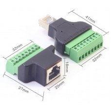 8 контактний прямий адаптер 8P8C RJ45 вилка