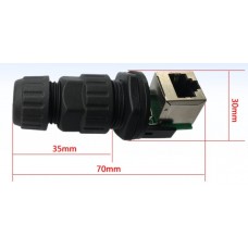 Роз'єм герметичний SZC-19/90 RJ-45 IP68 кабельна розетка