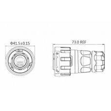 Герметичний роз'єм RJ45 YM-24-C/RJ45/015/PE-42-001 кабельна вилка
