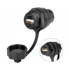 Герметичний роз'єм USB YT-USB2-JSX-29-002 панельна розетка на гайку