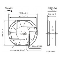 Вентилятор Commonwealth 172x150x50 220В