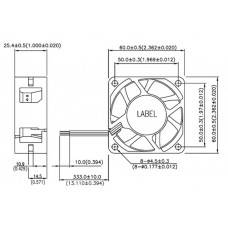 Вентилятор Pindai 60x60x25 24В; 0.08А