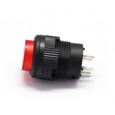 Кнопка нажимна без фіксації 16мм R16-503 червона