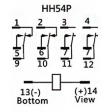 Реле електромагнітне HH54P (MY4NJ) AC24V, 5А