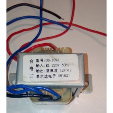 Трансформатор струму 50Гц серії EI48 220v - 12Vх2 10W (DB-10VA)
