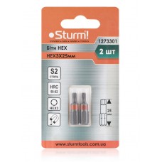 Біти S2 HEX3x25мм, 2шт Sturm 1273301