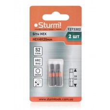 Біти S2 HEX4x25мм, 2шт Sturm 1273302