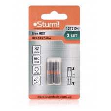 Біти S2 HEX6x25мм, 2шт Sturm 1273304