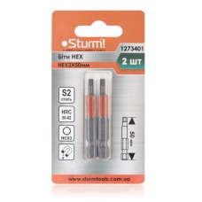 Біти S2 HEX3x50мм, 2шт Sturm 1273401