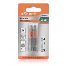 Біти S2 HEX5x50мм, 2шт Sturm 1273403