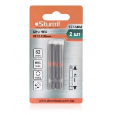 Біти S2 HEX6x50мм, 2шт Sturm 1273404