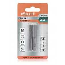 Біти S2 HEX8x50мм, 2шт Sturm 1273405