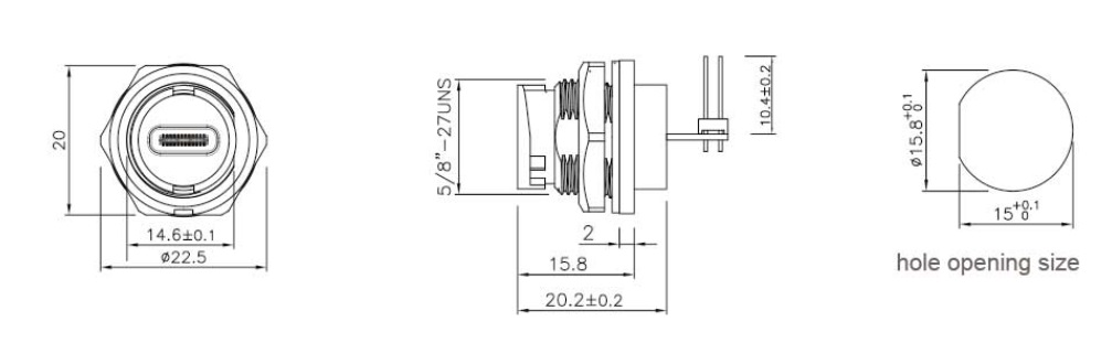 Розетка TYPE-C