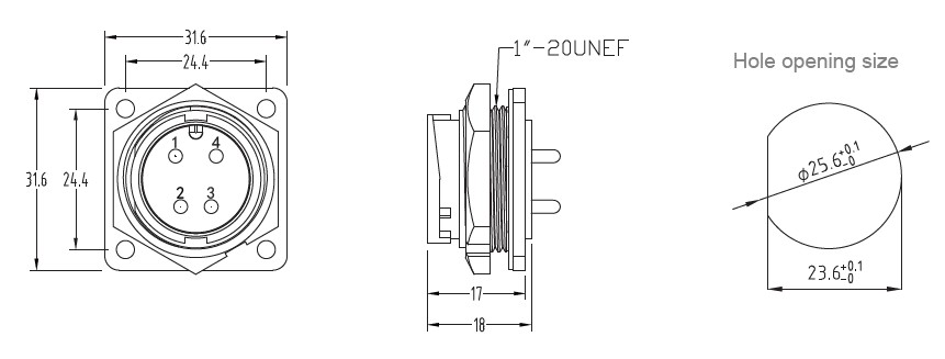 Схема роз'єму E16B-PWA12