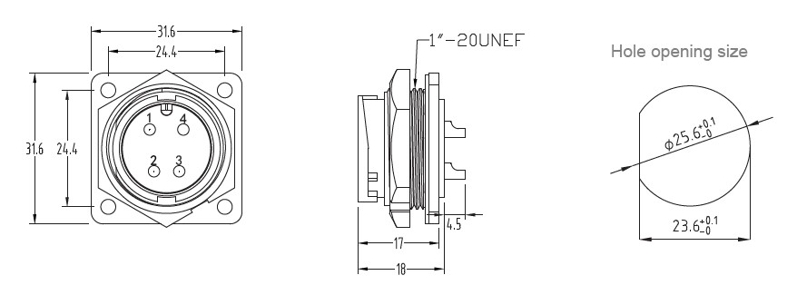 Схема роз'єму E16B-PWA12