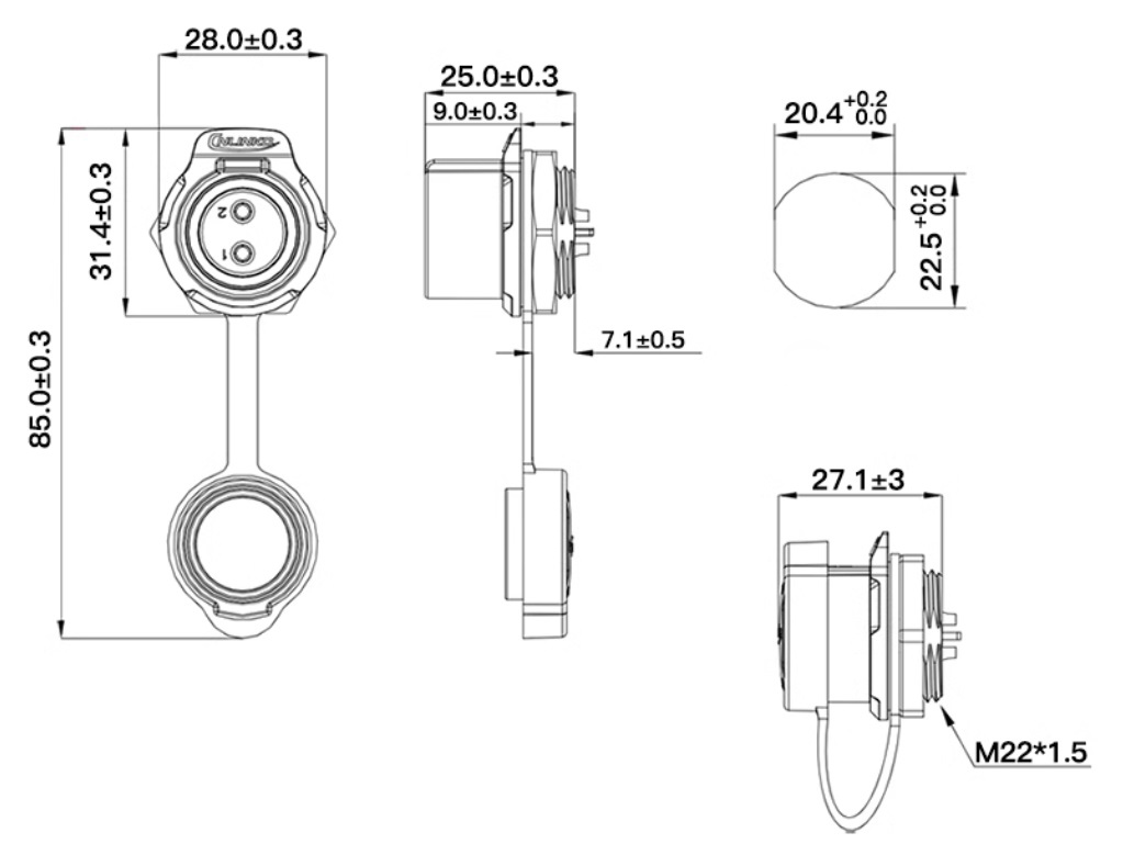Герметичный разъем серии LP-20 Герметичный разъем серии LP-20