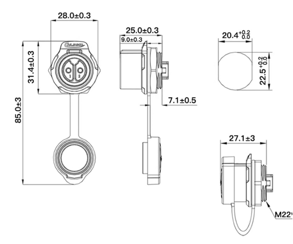 Герметичный разъем серии LP-20 Герметичный разъем серии LP-20