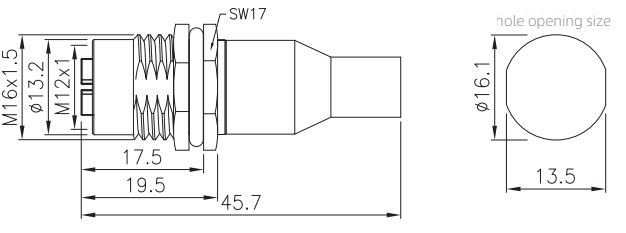 Гніздо М12 8 pin