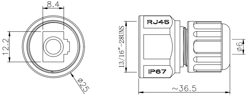 Герметичный разъем RJ45