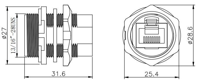Герметичный разъем RJ45