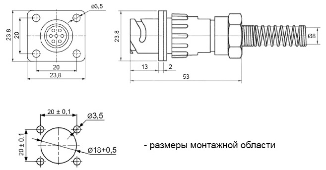 Роз'єм FQ18-7pin ZPJ-8