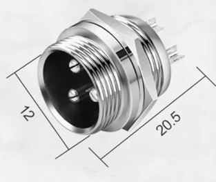 Роз'єм GX12 авіаційний