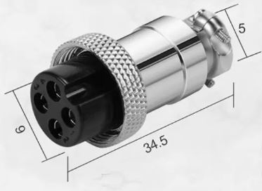 Роз'єм GX12 авіаційний