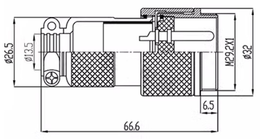 Роз'єм GX30 авіаційний