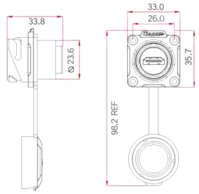 Герметичный HDMI разъем
