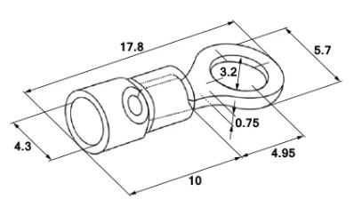 Наконечник RV1.25-3.2