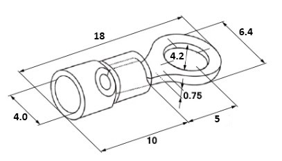 Наконечник RV1.25-4